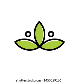 Simple leaf eco green logo template