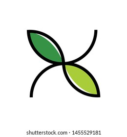 Simple leaf eco green logo template