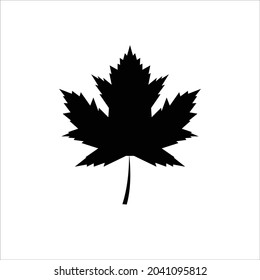 simple leaf icon with black color. EPS 10.