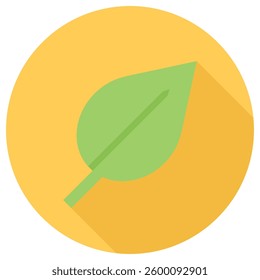 Simple leaf icon design, representing nature, growth, and environmental sustainability