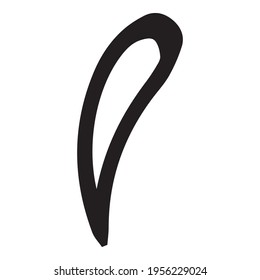 Simple leaf icon. Hand drawn and outline illustration of Simple leaf vector icon for web design