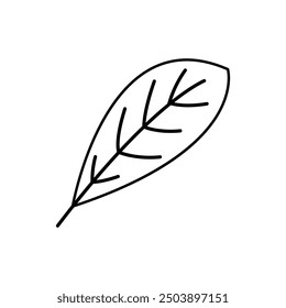 Diseño de ilustración de icono de hoja simple
