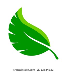 design de logotipo de ícone de folha simples