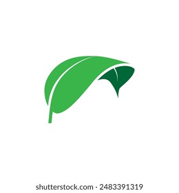 Simple leaf icon, leaf logo vector illustration.