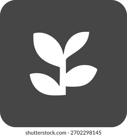 Un simple icono de hoja, que simboliza la naturaleza, las plantas, el crecimiento, la ecología o un recurso natural.