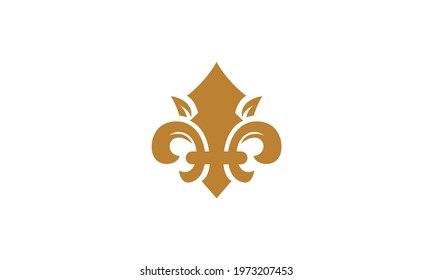 Simple Leaf Lily Logo Vector Icon Illustration