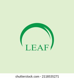 simple leaf logo design concept	
