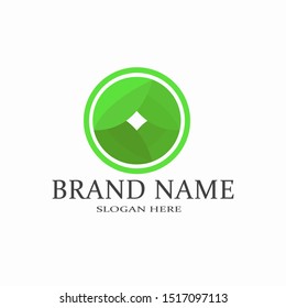 simple leaf logo design illustration