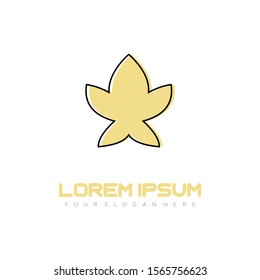 Simple leaf logo design illustration