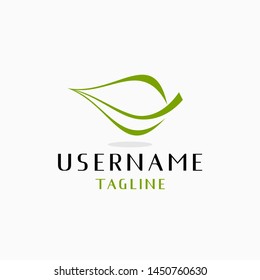 simple leaf logo design inspiration . basic leaf logo template