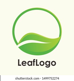 simple leaf logo design template 