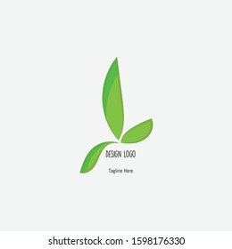 Simple Leaf Logo Design Template