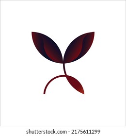 A simple leaf logo formed by applying the golden ratio technique. This forms the letter y.