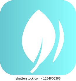 simple leaf logo, icon or ornament, vector