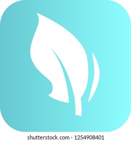 simple leaf logo, icon or ornament, vector