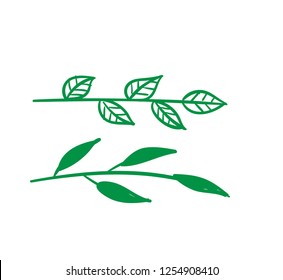simple leaf logo, icon or ornament, vector