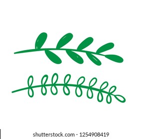 simple leaf logo, icon or ornament, vector