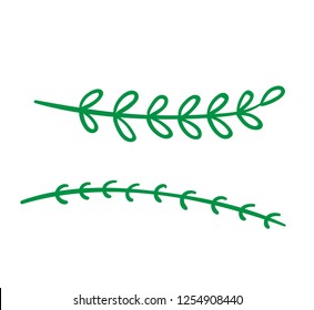simple leaf logo, icon or ornament, vector