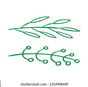 simple leaf logo, icon or ornament, vector