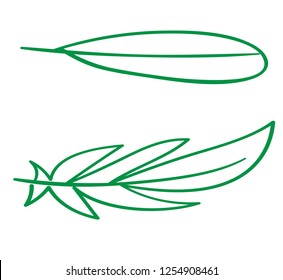 simple leaf logo, icon or ornament, vector