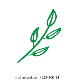 simple leaf logo, icon or ornament, vector
