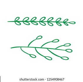 simple leaf logo, icon or ornament, vector