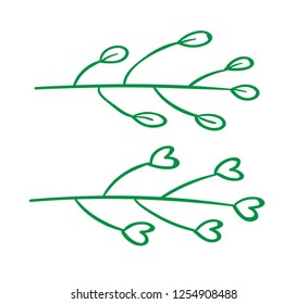 simple leaf logo, icon or ornament, vector