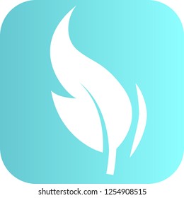 simple leaf logo, icon or ornament, vector