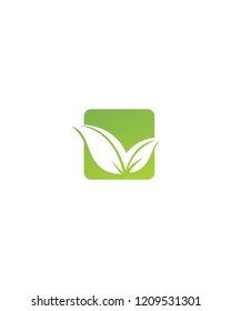 Simple leaf Logo Template