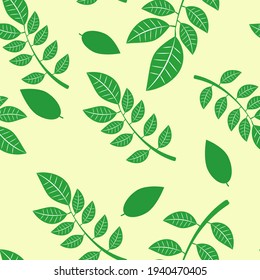 Simple leaf and natural seamless pattern