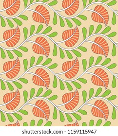 Simple Leaf Pattern Coloring Leaves