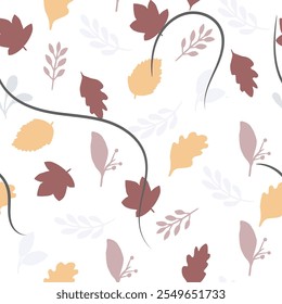 simple leaf seamless pattern design for background