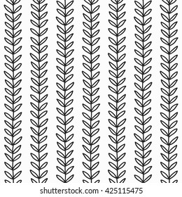 simple leaf seamless pattern, hand drawn vector illustration