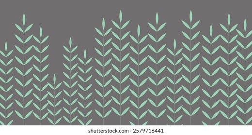 Simple leaf seamless pattern wallpaper for your design, easily editable, vector art illustration