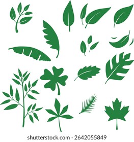Simple leaf vector icon illustration
