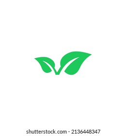 Simple Leaf vector logo design