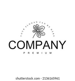 simple leaf vector logo template