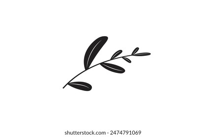 Simple leafs vector. leaf branch vector. 