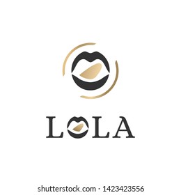 Simple leaps&tongue logo design. Vector image.