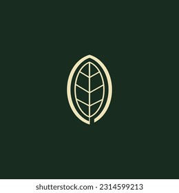 Simple leaves illustration, minimalis vector design