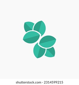 Simple leaves illustration, minimalis vector design