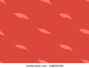 Simple leaves pattern. Seamless vector background