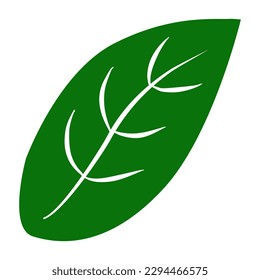 Simple leaves petals for decorative elements 