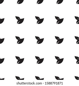 Simple Leaves Seamless Pattern Background