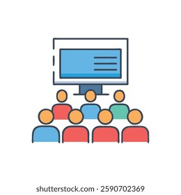 Simple Lecture Hall Icon for Education