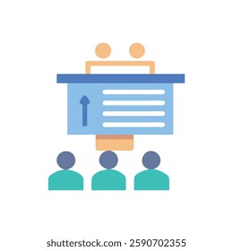 Simple Lecture Stand Icon for Education