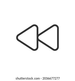 Simple left line icon. Premium symbol in stroke style. Design of left icon. Vector illustration.