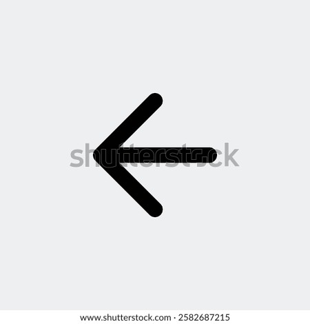 Simple Left Short Arrow Icon