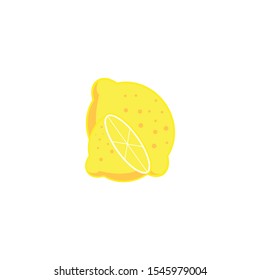 simple lemon clip art vector logo design