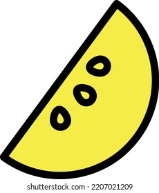 Simple lemon icon on a white background